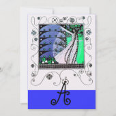 MAGIE VAN DE LENTE helder aquablauw teal zwart Kaart (Voorkant)