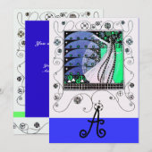 MAGIE VAN DE LENTE helder aquablauw teal zwart Kaart (Voorkant / Achterkant)