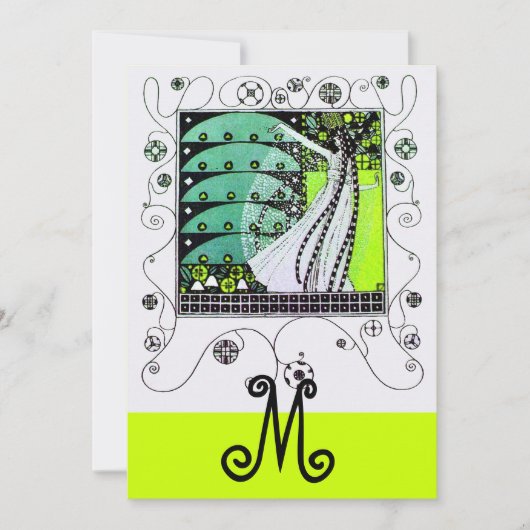 MAGIE VAN DE LENTE ,helder geel groen zwart Kaart (Voorkant)