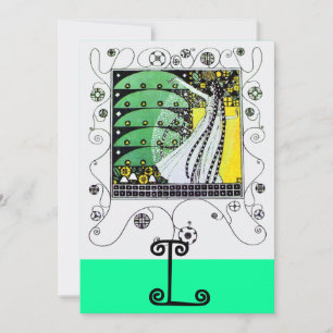 MAGIE VAN DE LENTE, helder geel zwart groen Kaart