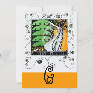 MAGIE VAN DE LENTE,helder groen  zwart geel Kaart