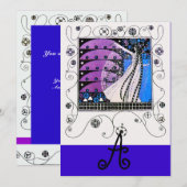 MAGIE VAN DE LENTE ,helder paars zwart blauw Kaart (Voorkant / Achterkant)