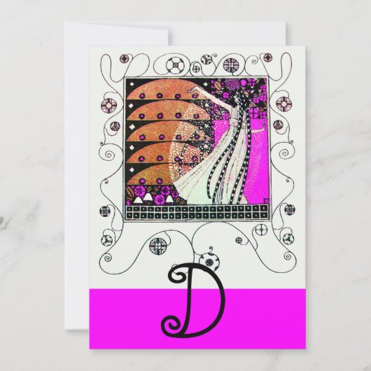 MAGIE VAN DE LENTE, helder paars zwart bruin Kaart (Voorkant)