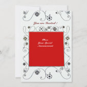 MAGIE VAN DE LENTE, helder rood zwart wit groen Kaart (Achterkant)