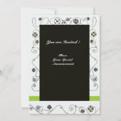 MAGIE VAN DE LENTE, helder rood zwart wit groen Kaart (Achterkant)