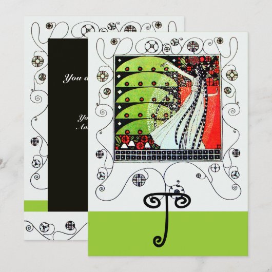 MAGIE VAN DE LENTE, helder rood zwart wit groen Kaart (Voorkant / Achterkant)