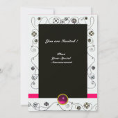 MAGIE VAN DE LENTE,helder roze wit zwart geel Kaart (Achterkant)