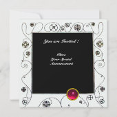 MAGIE VAN DE LENTE helder roze zwart wit geel Kaart (Achterkant)