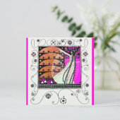 MAGIE VAN DE LENTE helder violet wit bruin Kaart (Staand voorkant)