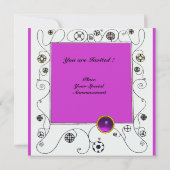 MAGIE VAN DE LENTE helder violet zwart bruin Kaart (Achterkant)