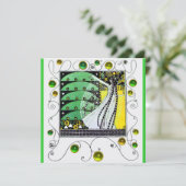 MAGIE VAN DE LENTE heldergroen wit geel Kaart (Staand voorkant)