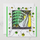 MAGIE VAN DE LENTE heldergroen wit geel Kaart (Voorkant)