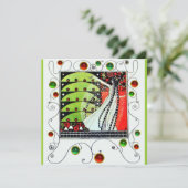 MAGIE VAN DE LENTE helderrood zwart wit groen Kaart (Staand voorkant)