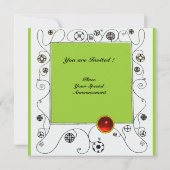 MAGIE VAN DE LENTE helderrood zwart wit groen Kaart (Achterkant)