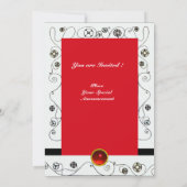 MAGIE VAN DE LENTE, helderrood zwart wit groen Kaart (Achterkant)