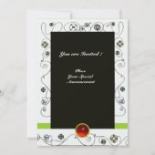 MAGIE VAN DE LENTE, helderrood zwart wit groen Kaart (Achterkant)