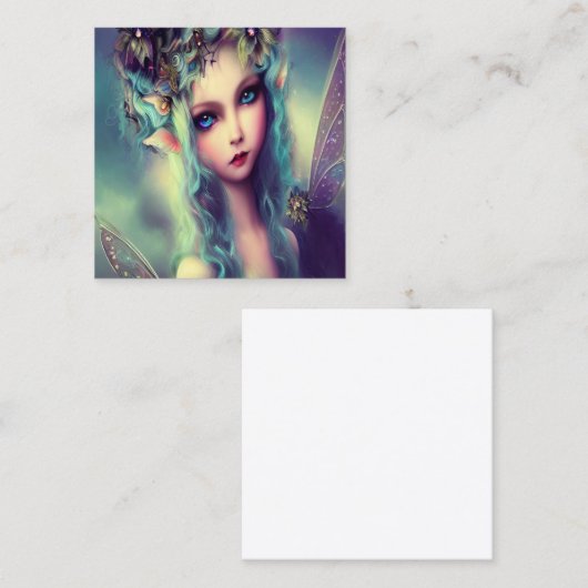 Magie van de prinses fee vierkante visitekaartje (Voorkant / Achterkant)
