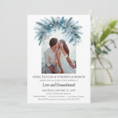 Magie van de Winter Photo Commitment Ceremony Kaart (Staand voorkant)