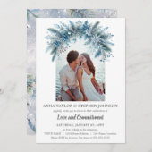 Magie van de Winter Photo Commitment Ceremony Kaart (Voorkant / Achterkant)