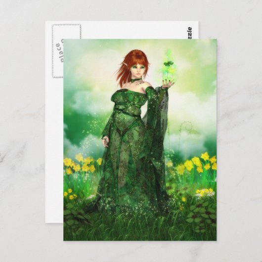 Magie van het Briefkaart Clover (Voorkant / Achterkant)