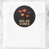 Magie van Hoi An – Lantaarn Kunst Ronde Sticker (Tas)