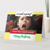 Magie van Kerstmis IK WIL EEN PONY! Kaart (Voorkant)