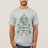 Magie van kersttypografie Tree Unisex T-shirt (Voorkant)
