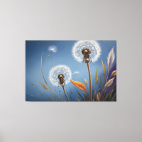 Magie van paardenbloemen in Nightsky AI kunstschil