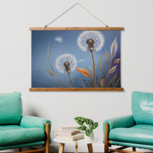 Magie van paardenbloemen in Nightsky AI kunstschil Hangend Wandkleed