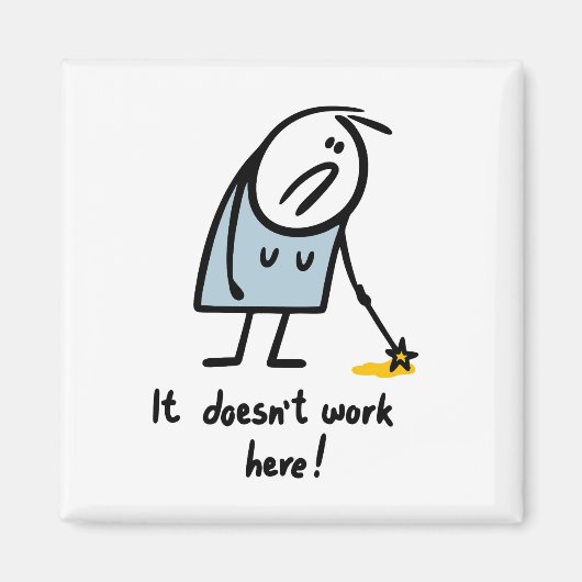 Magie werkt niet magneet (Voorkant)