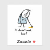 Magie werkt niet sticker (Vel)