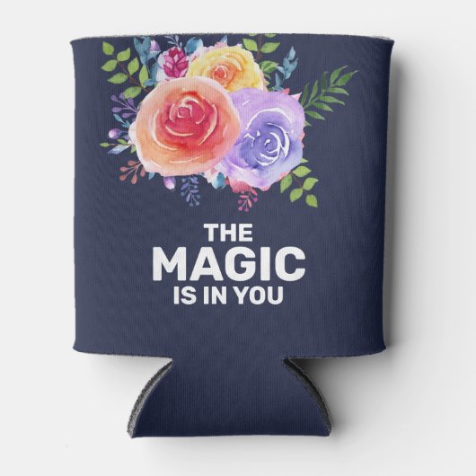 Magie zit in je Inspirerend Floral Design Blikjeskoeler (Voorkant)