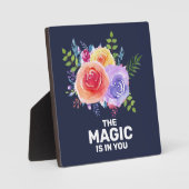 Magie zit in je Inspirerend Floral Design Fotoplaat (Voorkant)