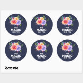 Magie zit in je Inspirerend Floral Design Ronde Sticker (Vel)