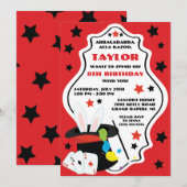 Magiër, magie-Show-uitnodiging Kaart (Voorkant / Achterkant)