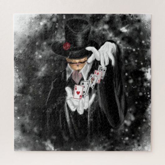 Magiër met speelkaarten Abracadabra Puzzel (Verticaal)