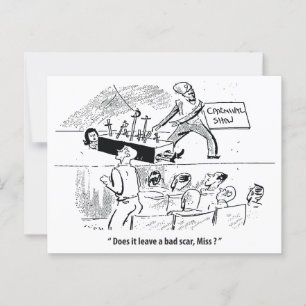 Magiër op het toneel, Humor, Vintage Briefkaart