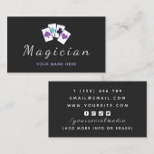Magiër speelkaarten Modern Minimaal Zwart Visitekaartje (Voorkant / Achterkant)