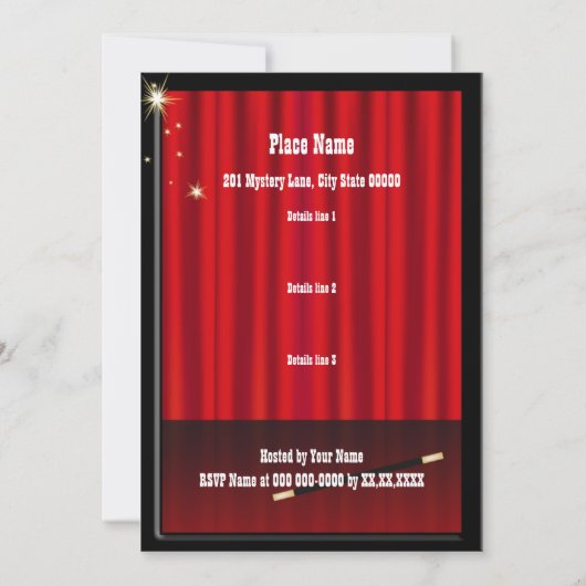 Magiër Verjaardagsfeest Aangepaste uitnodiging (Achterkant)