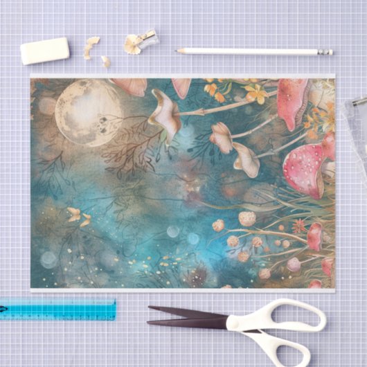 Magikal Moonlit Fairy Tuin Decoupage Tissuepapier (Craft)