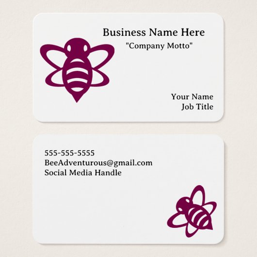 Maginta Minimalist Bee Visitekaartje (Voorkant /achterkant)