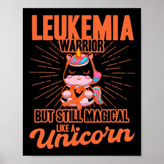 Magisch als een eenhoorn leukemie bewustzijn poster (Voorkant)