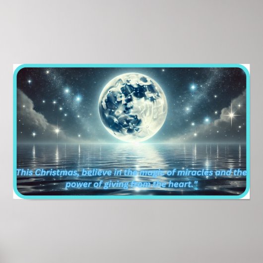 Magisch Aurora maanlicht Poster (Voorkant)