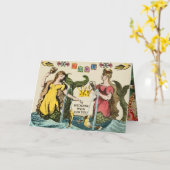 Magisch avontuur bruiloft wens kaart (Gele Bloem)