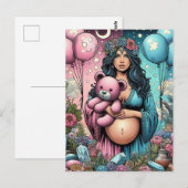 Magisch Baby shower | genderonthulling Briefkaart (Voorkant / Achterkant)