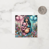 Magisch Baby shower | genderonthulling Notitiekaartje (Voorkant / Achterkant in situ)