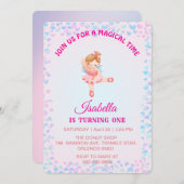 Magisch Ballet regenboog gradiënt 1e verjaardagsfe Kaart (Voorkant / Achterkant)