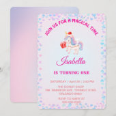 Magisch Ballet regenboog gradiënt 1e verjaardagsfe Kaart (Voorkant / Achterkant)