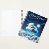 Magisch beer dromerige nacht pastel blauwe kunst planner (Display)