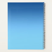 Magisch beer dromerige nacht pastel blauwe kunst planner (Achterkant)